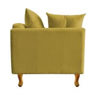 Recamier Azura 185cm Com Almofada Lado Direito Suede Cor Amarelo - 1