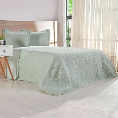 Kit Cobre Leito King Ultra Lisse Lisa New 250x270cm Verde Menta