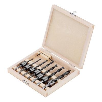 Jogo De Brocas Escareadoras Madeira 3-10mm 7 Peças Denzel