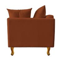 Recamier Azura 160cm Com Almofada Lado Esquerdo Suede Cor Terracota - 5