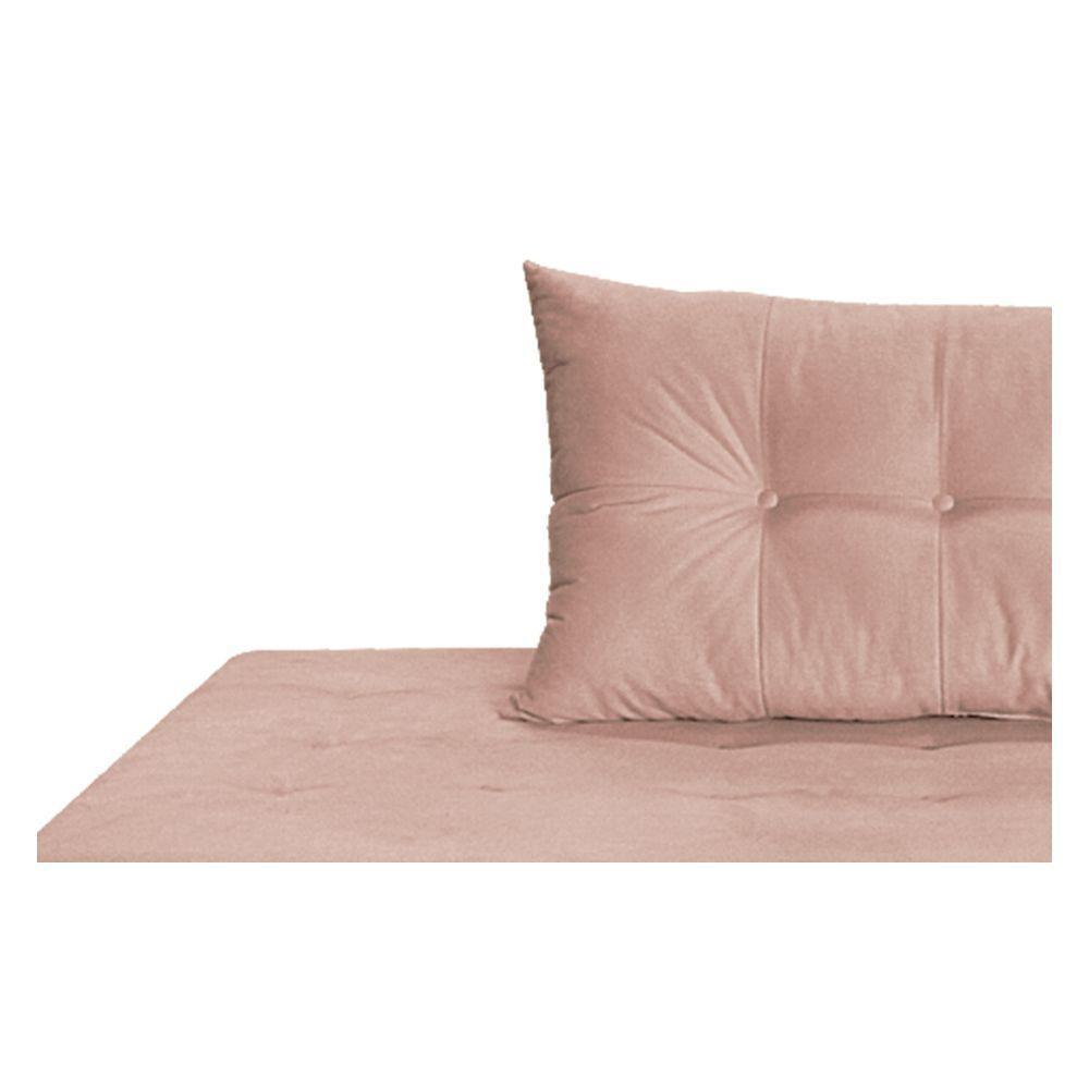 Recamier Azura 160cm Com Almofada Lado Esquerdo Suede Cor Rosê - 5