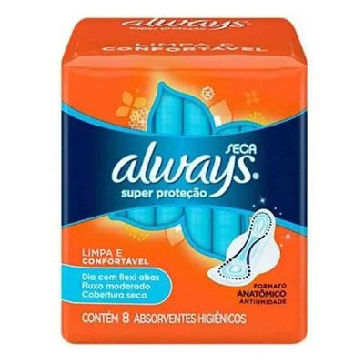 Absorvente Com abas 8 Unidades Seca Always
