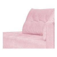 Recamier Azura 160cm Com Almofada Lado Esquerdo Suede Cor Rosa Bebê - 3