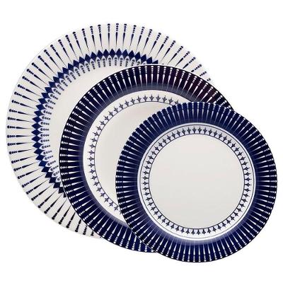 Jogo Pratos Rasos Fundos E Sobremesa 18 Peças Biona Colb Oxford Cerâmica