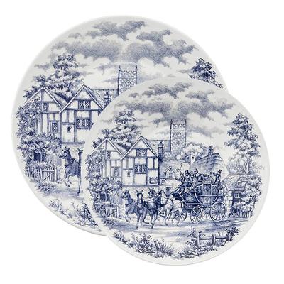 Kit Pratos Rasos E Fundos 16 Peças Biona Cena Inglesa Oxford® Cerâmica