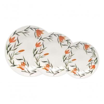 Kit Jogo Pratos Jantar Para 2 Pessoas 6pçs Oxford Lírios