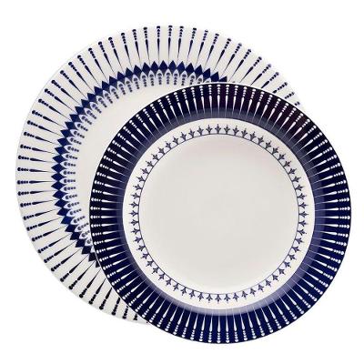 Jogo Pratos Rasos E Fundos 4 Peças Biona Colb Oxford Cerâmica