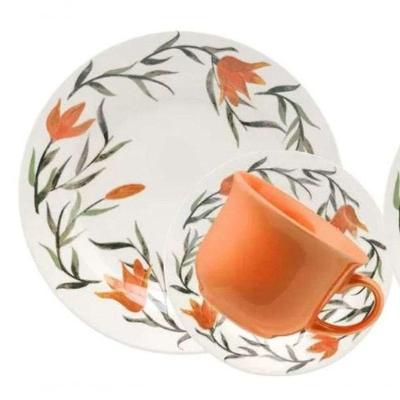 Kit Jogo Café Lanche Para 4 Pessoas 8pçs Oxford Lírios