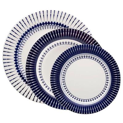 Jogo 2 Pratos Rasos 2 Pratos Fundos 2 Pratos Lanche Biona Colb Oxford Cerâmica