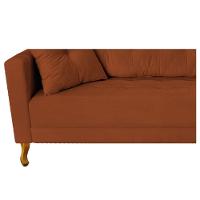 Recamier Azura 160cm Com Almofada Lado Direito Suede Cor Terracota