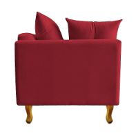 Recamier Azura 160cm Com Almofada Lado Direito Suede Cor Vermelho - 8