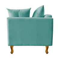 Recamier Azura 160cm Com Almofada Lado Esquerdo Suede Cor Azul Tiffany - 5