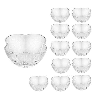 Jogo 12 Bowls De Cristal Clover Doces Sobremesas Lyor 5x9cm