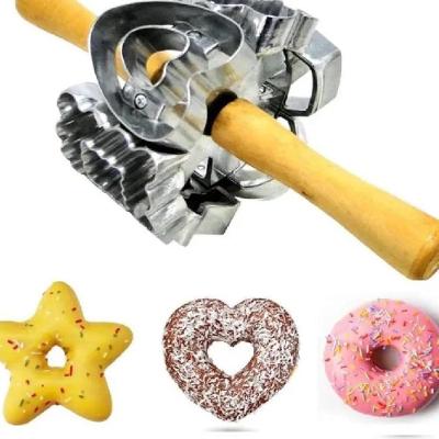 Cortador Donuts Inox Cabo Madeira Profissional Confeitaria Cozinha Caseira