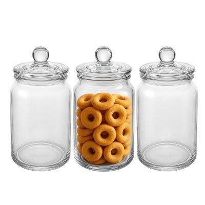 Kit 3 Pote Hermético De Vidro Porta Mantimentos Com Tampa Transparente Cereal 1,6l Lyor