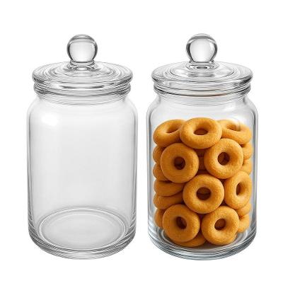 Kit 2 Pote Hermético De Vidro Porta Mantimentos Com Tampa Transparente Cereal 1,6l Lyor