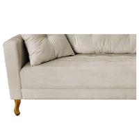 Recamier Azura 160cm Com Almofada Lado Direito Suede Cor Bege - 2