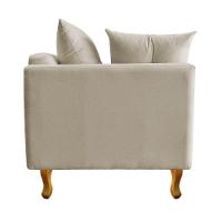 Recamier Azura 160cm Com Almofada Lado Direito Suede Cor Bege - 5