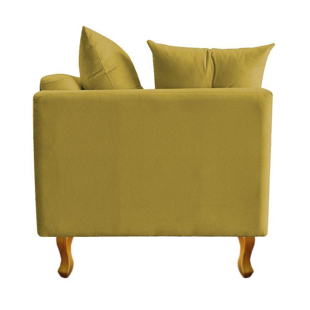Recamier Azura 160cm Com Almofada Lado Direito Suede Cor Amarelo - 5