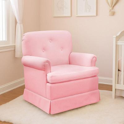 Poltrona De Amamentação Base Balanço Lígia Sintético E03 - D'rossi Cor Rosa Bebê