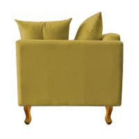 Recamier Azura 185cm Com Almofada Lado Esquerdo Suede Cor Amarelo - 5