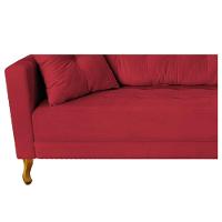 Recamier Azura 185cm Com Almofada Lado Direito Suede Cor Vermelho