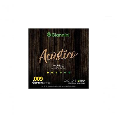 Encordoamento Violão Acústico Aço .009 Bronze Geewak