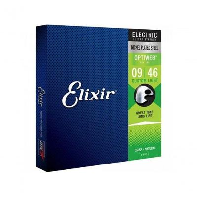 Encordoamento Guitarra .009 Custom Light Optiweb Elixir