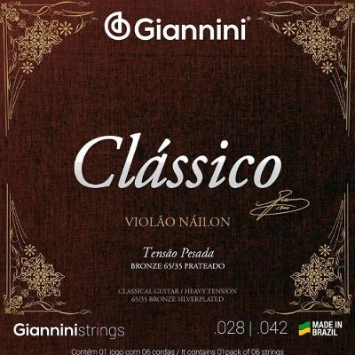 Encordoamento Violão Nylon 65/35 Tensão Pesada Bronze Genwpa