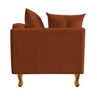 Recamier Azura 185cm Com Almofada Lado Direito Suede Cor Terracota - 8