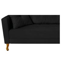 Recamier Azura 185cm Com Almofada Lado Direito Suede Cor Preto