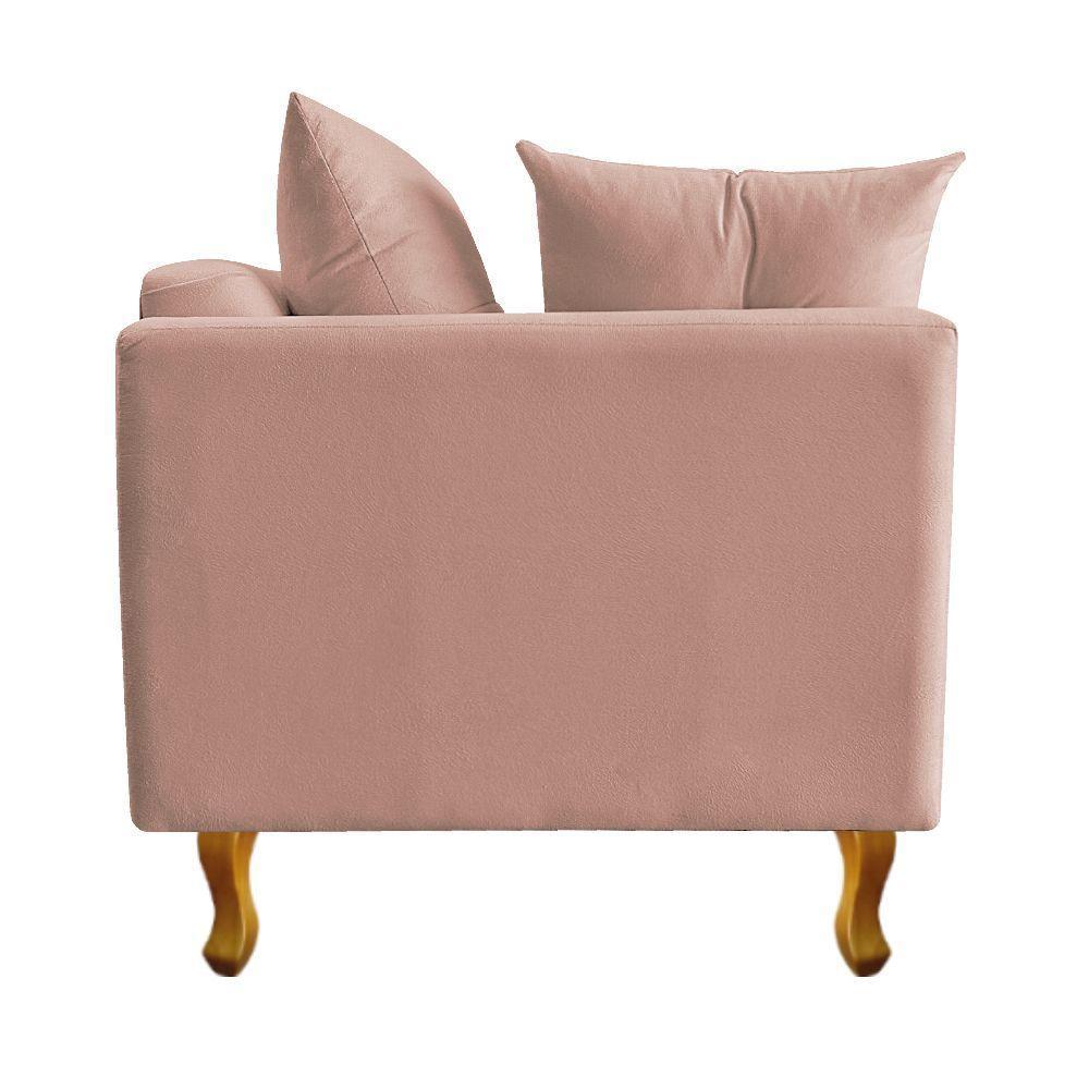 Recamier Azura 185cm Com Almofada Lado Direito Suede Cor Rosê - 5
