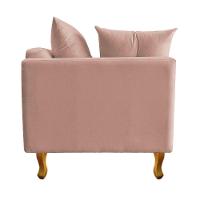 Recamier Azura 185cm Com Almofada Lado Direito Suede Cor Rosê - 5