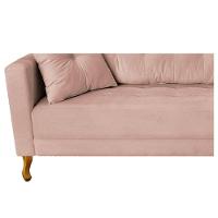 Recamier Azura 185cm Com Almofada Lado Direito Suede Cor Rosê