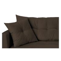 Recamier Azura 185cm Com Almofada Lado Direito Suede Cor Marrom