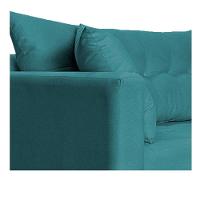 Recamier Azura 185cm Com Almofada Lado Direito Suede Cor Azul Turquesa - 3