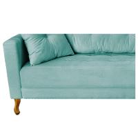 Recamier Azura 185cm Com Almofada Lado Direito Suede Cor Azul Tiffany - 2