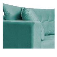 Recamier Azura 185cm Com Almofada Lado Direito Suede Cor Azul Tiffany - 3