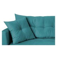 Recamier Azura 185cm Com Almofada Lado Direito Suede Cor Azul Turquesa - 3