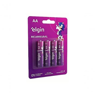 Pilha Recarregável Elgin Aa 2500mah C-4