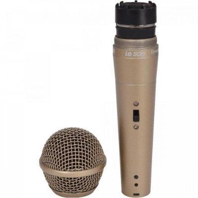 Microfone Mão Leson Ls58 Dinâmico Champanhe