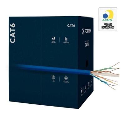 Cabo De Rede Cat6 305m Fortrek Fk 510c Cmx Azul - Cx - 305