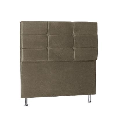 Cabeceira Casal 1,60m Toquio Suede Bege Dal Poz Estofados