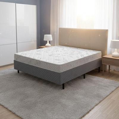 Conjunto Box Casal Ecoflex D23 138 X 188cm Cinza