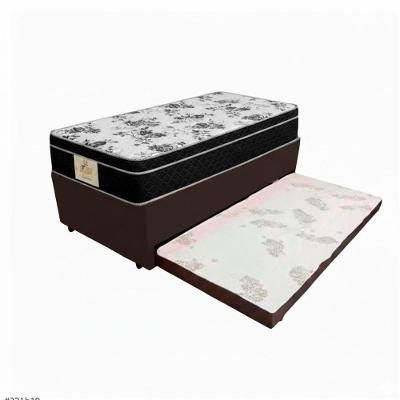 Box Baú Solteiro Com Colchão Gazin Molas Bonnel Tabaco/preto