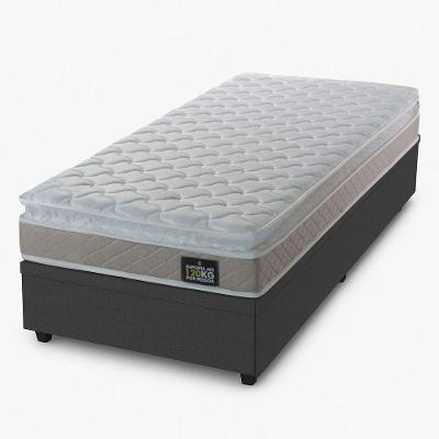 Conjunto Box Baú Prince Com Colchão Hellen D33 Grafite Com Branco