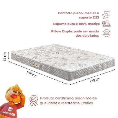 Conjunto Box Casal Ecoflex D23 138 X 188cm Marrom/cinza