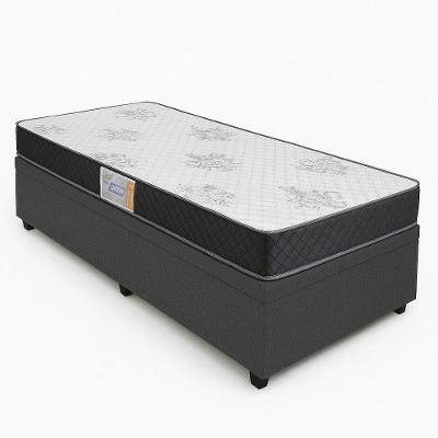 Conjunto Box Baú Solteiro E Colchão Gazin Supreme D33 Grafite/preto