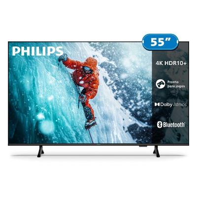 TV Philips 55PUG7300-78 55" Smart 4K DLED Preto Bivolt com Resolução Ultra HD e Tela Ampla