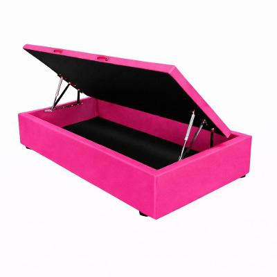 Base De Cama Box Baú Helena Solteiro 88 X 188 Cm Suede Rosa Pink Do Lar Móveis E Decoração